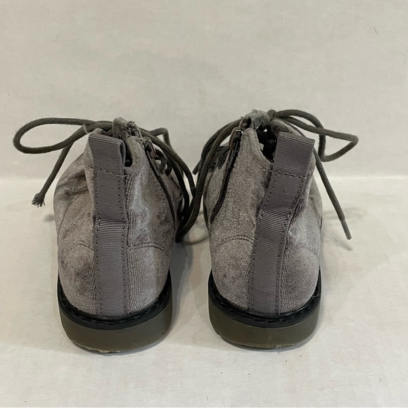 Zara Baby Girls Dream Big Shoes Booties Velvet Grey Toddler Size US 7/ EU 23 - Picture 4 of 7